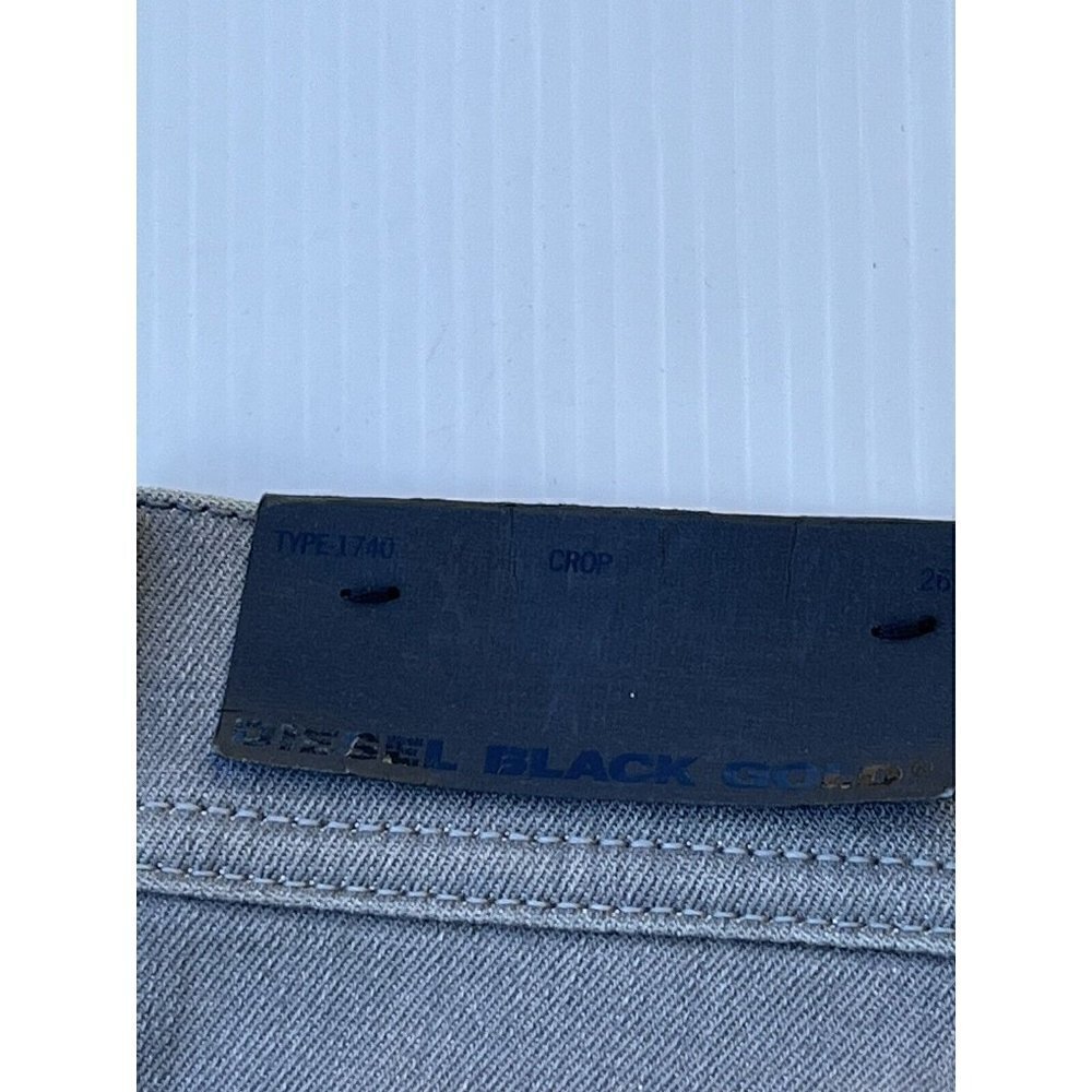 DIESEL Black Gold Women's Gray Type-1740 5 Pockets Crop Jeans Size 26 - Picture 10 of 15